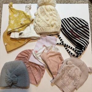 Newborn Infant Caps Hats Laura Ashley Lot of 12